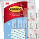 Command Medium Clear Wire Toggle Hooks,10 Wall Hook and 12 Strips, Damage-Free Hanging with Adhesive, Great for Hanging, Organization and Storage, Holds up to 2 lb