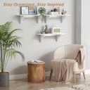 Forbena 24 Inch Wall Shelves for Bedroom Set of 3, Large Bathroom Floating Shelves for Wall, Long Decorative Hanging Arched Shelving Unit for Living Room Kids Girls Room Nursery Office (White)