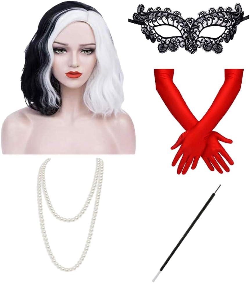 BaronHong 1920s Great Gatsby Accessories Set,Flapper Costume Accessories Roaring Accessories Women Flapper Headpiece (Medium)