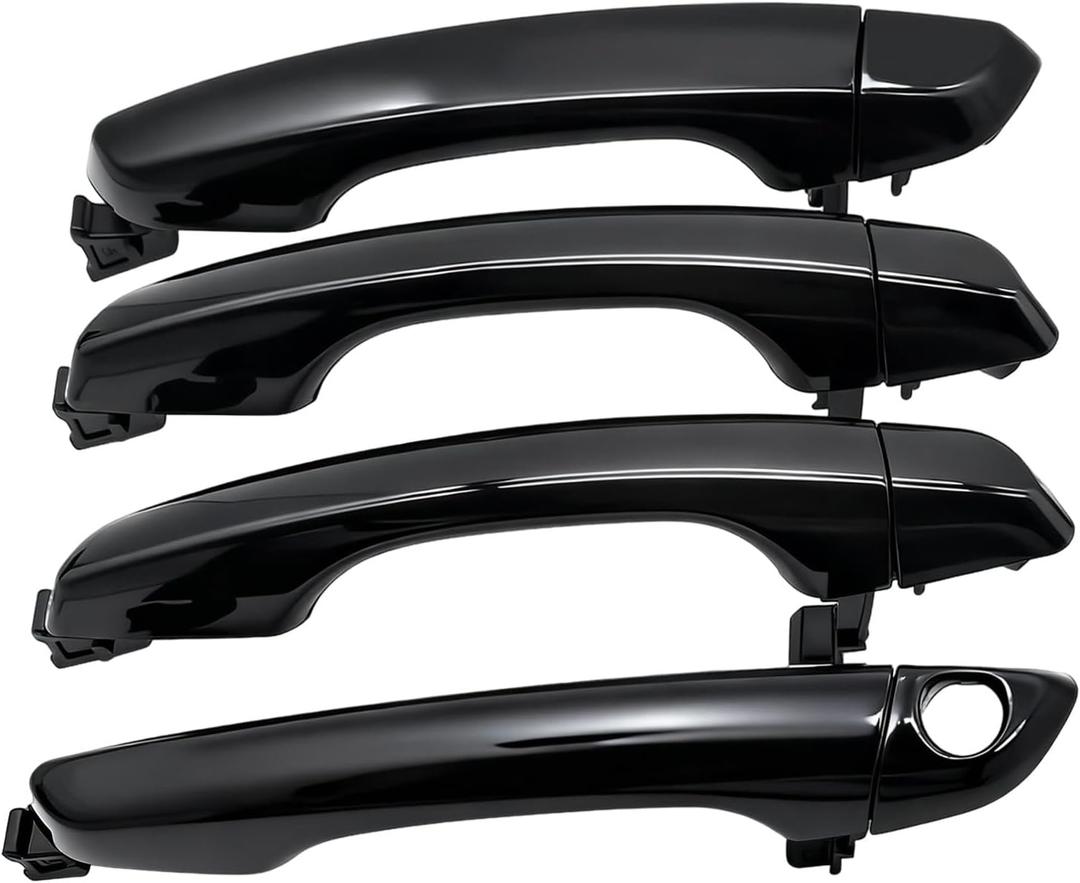 Lcyolada Set of 4 Exterior Door Handles for Hyundai Elantra 2017 2018 2019 2020, Replaces 82651-F0010- w/o Smart Entry System (Front & Rear Side)
