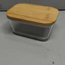 Glass Butter Dish With Sealed Lid - Large Tray for Refrigerator and Outdoor Use - Dishwasher Safe