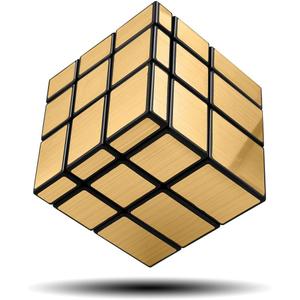 D-FantiX Shengshou Mirror Cube 3x3 Speed Cube Gold Mirror Blocks Cube 3x3x3 Different Shapes Puzzle Cube Toys for Kids Adult