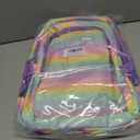 Unicorn Girls Backpack with Lunch Box for Kids Gradient Rainbow Glitter Bookbag for Age 4-6 6-8 8-10 School Bag for Primary Kindergarten Elementary Pre School Aesthetic Lightweight Mochila Para Nias (Macaron)