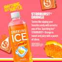 Sparkling Ice STARBURST Orange, Zero Sugar Flavored Sparkling Water, with Vitamins and Antioxidants, Low Calorie Beverage, 17 fl oz Bottles (Pack of 12). (EXP 08/31/26)