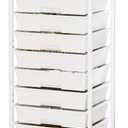 Homde Rolling Storage Drawer Cart: 8-Drawer Sort to Clear Desk & Dresser Clutter - Anti-Fall Smooth Glide Prevents Spill-Out During Daily Grab - Lockable Wheels Keep It Steady