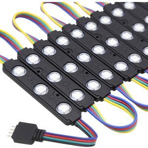 LED Window Lights LED Modules Waterproof Storefront Light Business Decorative Lights for Advertising Signs Business Store Light 12V 5050 100FT RGB (10 Packs) (RGB (Red, Green, Blue))