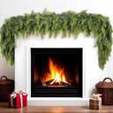 9 FT Christmas Garland, Cedar Garland -Realistic Artificial Christmas Garlands for Indoor and Outdoor Decor,Fireplace,Mantle,Doorway,Wreath-Green Faux Pine Garland for Christmas Decorations (1, 9 FT)
