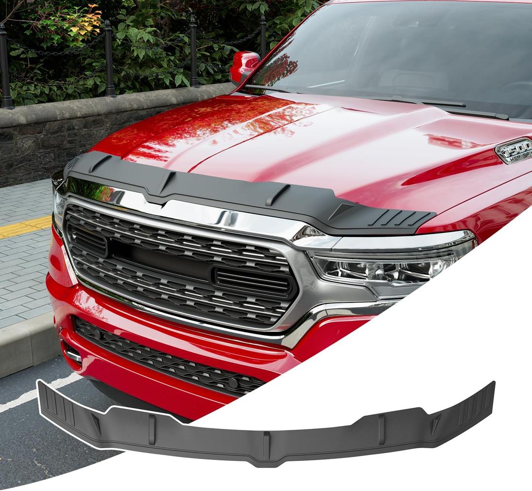 Hood Protector Compatible with 2019-2025 Dodge RAM 1500 Hood Deflector TPE Hood Shield Replacement for 2019-2023 2024 2025 Dodge RAM 1500 Accessories