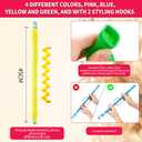 30 Pieces Heatless Waves Curlers Spiral Curls Styling Kit No Heat Hair Waver Spiral Curlers Rollers with 2 Pieces Styling Hooks for Most Hairstyles (45 cm, Mixed Color)
