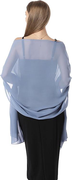 Chiffon Shawls and Wraps for Evening Dresses Women Elegant Soft Scarf Bridal Scarve Wedding Stole SIZE XL