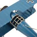 Airplane Decor, Vintage Metal Boy's Room Props Desktop Decoration, Hanging Aircraft Handicrafts for Home, Cafe, Bar, and Office Decor, Christmas Birthday Gifts, Christmas Decorations (Blue)
