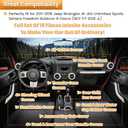 E-cowlboy 18 PCS Full Set Interior Decoration Trim Kit Steering Wheel Center Console Door Handle Air Conditioning Vent Cup Holder Gear Cover Trim for Jeep Wrangler JK JKU 2011-2018 4-Door (White)