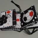 Black and White High Contrast Toys for Baby 0-3 3-6 months Infant Tummy Time Soft Crinkle Book Mirror Sensory Toys 0 2 4 5 6 Month Old Babies Boy Gril Newborn Development Christmas Stocking Stuffer