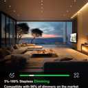 zouzai 12 Pack 4 Inch Black 5CCT Reset Ultra-Thin LED Recessed Ceiling Light with Junction Box, 2700K/3000K/3500K/4000K/5000K Selectable, 9W Dimmable, led can Lights - ETL and Energy Star Certified