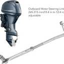 Outboard Motor Steering Link, Adjustable 265 315mm, Stainless Steel, Universal for to Engine