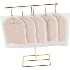 Amosfun 1Set Nail Art Display Cards with Shaped Stand Fake Nail Display Holder for Organized Storage and Showcase of Salon Nail Art Creations Amosfun 1Set Nail Art Display Cards with Shaped Stand Fake Nail Display Holder for Organized Storage and Showcase of Salon Nail Art Creations