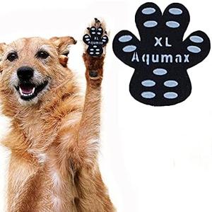 Aqumax Dog Paw Protector Anti-Slip Pads,Toe Grips for Senior Dogs,Paw Grips Traction Pads for Slippery Hardwood Floors,Essentials for Senior Dogs,12 Sets (48 pcs) XL Black