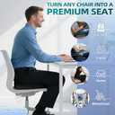 Seat Cushion for Office Chair Memory Foam Coccyx Pain Relief Cushion Pillow for Back Support Non-Slip Seat Pad for Office Desk (Black)