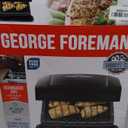 George Foreman 4-Serving Removable Plate Electric Grill and Panini Press, George Tough Non-Stick Coating, Drip Tray Catches Grease, Black