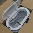 ELPHECO Bathroom Trash Can with Lid 2 Gallon Sensor Garbage Can, Automatic Trash Bin, Motion Sensor Trash Can, IPX5 Waterproof Plastic Wastebasket for Bathroom, Bedroom, Kitchen, Office, White Gold