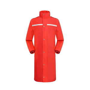 iCreek Raincoat Waterproof Long Rain Jacket Lightweight Rainwear Reflective with Packable Hood for Men Women Adults, M