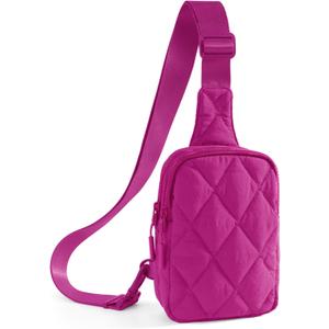 MEISEY Quilted Puffer Sling Bag for Women Small Backpack Crossbody Chest Bag Fanny Packs Purses for Casual Traveling Hiking
