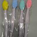 Yoizyfree 4 Pcs Lip Scrub Brush,Lip Scrubber Exfoliator,Double-Sided Silicone Lip Brush Tool for Men Women Lip Lightening, Lip Exfoliator Scrubber Tool for Dark Lips