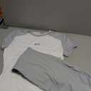 Nimsruc 2 Piece Outfits for Women Casual Sweat Sets (White, L)