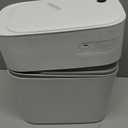 MOPALL Small Bathroom Trash Cans with Lids,Motion Sensor Bathroom Trash Can,Narrow Waterproof Plastic 3.5 Gallon Automatic Adsorption Touchless Garbage Can,White