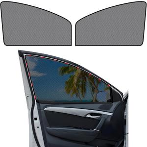 ZATOOTO Car Window Shades for Driver 2Pack Magnetic Car Window Covers Sun Shade Keep Interior Cool and Comfortable, Breathable Window Curtains for Travel, Camping, Taking a nap (Front 2pcs)