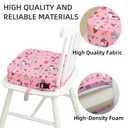 Eiury Toddler Booster Seat for Dining Table, Portable Kids Booster Seat with Safety Buckles Portable Increasing Booster Cushion with Non-Slip Bottom (Pink Unicorn)