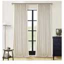 Cream Beige Linen Blackout Curtains Pinch Pleated 102 Inches Long for Bedroom Memory Shape Back Tab Flax Linen Curtains Blackout Farmhouse Full Light Blocking Thermal Insulated Drapes 2 Panels Set
