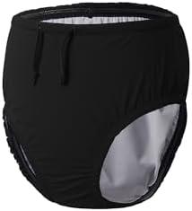 EEOST Adult Reusable Swim Diapers Special Needs Swimwear for Incontinence Cloth Diaper Covers Waterproof,Leakproof, Unisex (Black, 4XL)