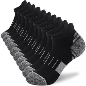 Ankle Socks Womens Athletic Running Comfort Cushioned 3/5/6Pairs (M)