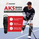 AK5 Ball Hockey Shin Guards - Pro Level Protective Leg Guards for Indoor & Outdoor Street Hockey, Lightweight Impact-Resistant Design - Adjustable Straps, Breathable Flexible Fit for Youth & Adults