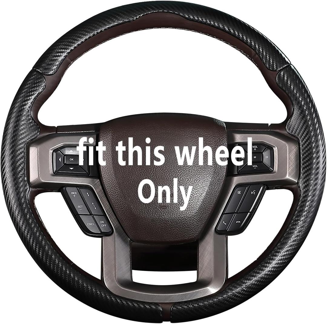 Steering Wheel Cover for Ford F150 2015-2020/ F250 2017-2022/ F350 2017-2022/ F450 2017-2022/ F550 2017-2022/ Ford Expedition 2018-2021 Steering Wheel Protector for Ford Steering Wheel Accessories