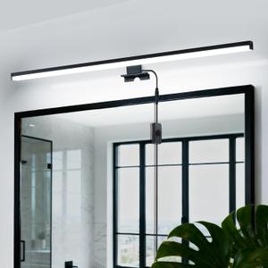 28" Plug in Bathroom Light Fixtures,Vanity Lights Bar,Picture Light | Non-Dimmable,with Switch,LED,Over Mirror,Wall Lights,for Bedroom/Art/Poster/Cabinet