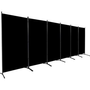 Room Divider 6FT Folding Privacy Screens, 6 Panel Partition Room Dividers
204''Wide Portable Wall Divider, 230g Thickened Fabric, Heavy Duty Swivel Base, Portable Partition Wall for Library, Studio