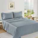 LANE LINEN Luxury Hotel Style 100% Egyptian Cotton Bed Sheets King Size – Mercerized Cotton, No-Pill, Fade-Resistant, Sustainably Produced King Bedding Set – Riviera Mist