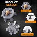 31Pcs Golf Spikes Set 30 Golf Shoe Spikes Replacements with 1 Black Cleats Spanner Metal Thread Screw 6 mm Dia Shoe Cleats Suitable for Use on Lawns or Golf Courses