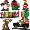 Capoda 7 Pcs Black History Month Decorations Wooden Black History Month Table Centerpieces Black History Month Table Signs Wood Black Freedom Day Table Toppers for Black History Month Party Supplies