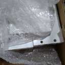 SmartStandard 24 x 84 inch White Sliding MDF Barn Door with 5FT Brushed Nickel Sliding Door Hardware Kit & Handle, Pre-Drilled Ready to Assemble, Waterproof PVC Coating, H-Frame