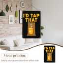 Funny Maple Syrup Tree I d Tap That Signs Wall Decor Vintage Metal Tin Sign Wall Art Poster for Bar Office Kitchen Bathroom Man Cave Pub Wall Decorations Gift 8x12 Inch