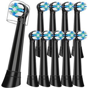 10 Pcs IO Replacement Heads Compatible with Oral B IO 2/3/4/5/6/7/8/9/10/Deep Clean Series Electric Toothbrushs, Toothbrush Heads for Teeth Clean and Clean Plaque Compatible with Oral B IO (Black)