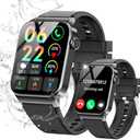 STECEi Smart Watch for Men Women Bluetooth Call, 1.85" HD Screen Smartwatch with Heart Rate/Sleep Monitor, 110+ Sport Modes Activity Trackers IP68 Waterproof, Fitness Watch Android iOS, Carbon Black