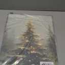 HubbgDesign Vintage Christmas Tree Wall Decor, Christmas Decoration, Forest Wall Art Decor, Rustic Winter Holidays Wall Art, Print Unframed (11x14in, Christmas Tree with Lights)