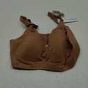 Vertvie Womens Seamless Bras No Underwire Supportive Wireless Push Up Full Coverage Bralette Comfort Scalloped T-Shirt Bra (Large, Coffee)
