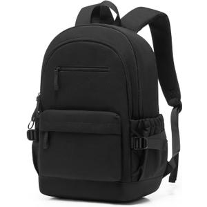 School Backpack for Girls Boys, 15.6 Inch Waterproof Travel Laptop Backpack for Women Men, Lightweight Durable College High School Book bag, Black