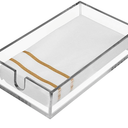 Acrylic Napkin Holder - Clear Modern Design, Acrylic Hand Towel Holder for Bathroom, Kitchen, Guest Towel Tray Perfect for Disposable Paper Hand Towels & Bathroom Accessories.