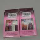 Curved Press on Nails Long Fake Nails Black French Tip False Nails Curved Nail Tips Full Cover Glossy Glue on Nails Long Unique Designs Stick on Nails for Women Girls 20Pcs